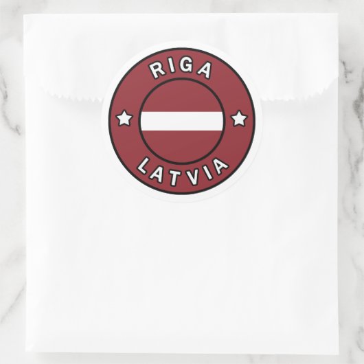 Riga Letland Ronde Sticker (Tas)