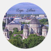 Riga, Letland Ronde Sticker (Voorkant)