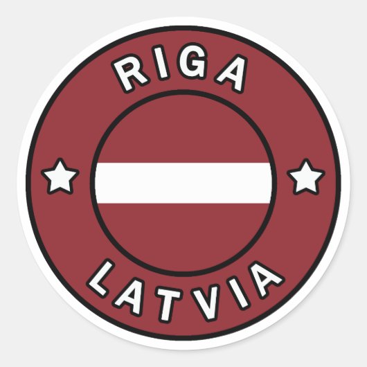 Riga Letland Ronde Sticker (Voorkant)