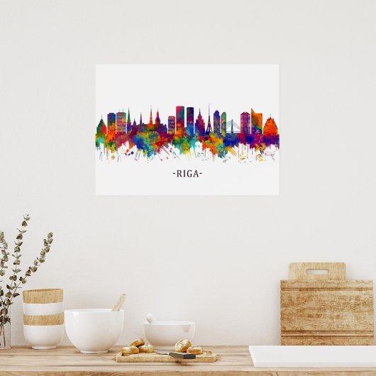 Riga Letland Skyline Poster (Keuken)