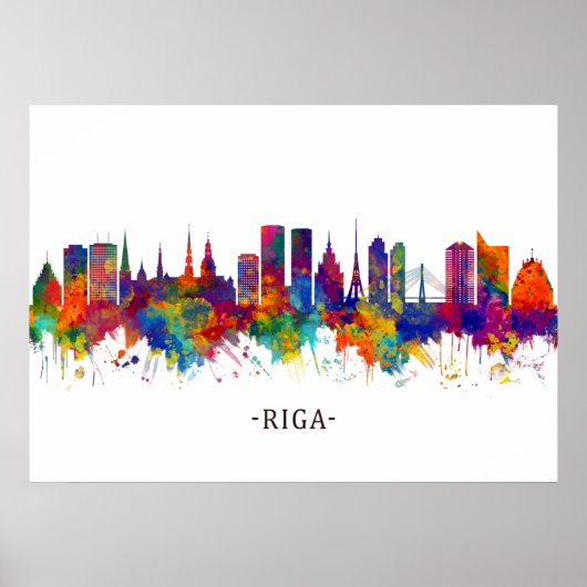Riga Letland Skyline Poster (Voorkant)