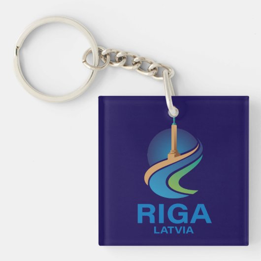 Riga Letland Sleutelhanger (Voorkant)
