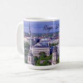 Riga, Letland stadsgezicht Koffiemok (Voorkant links)