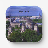 Riga, Letland stadsgezicht Papieren Bordje (Voorkant)