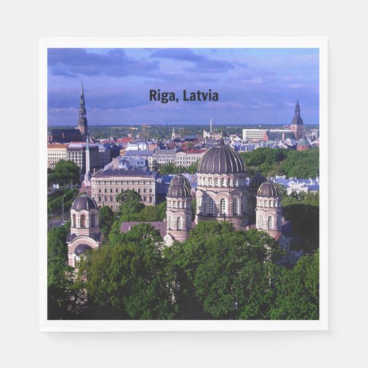 Riga, Letland stadsgezicht Servet (Voorkant)