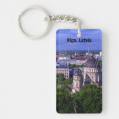 Riga, Letland stadsgezicht Sleutelhanger (Voorkant)