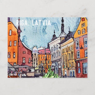 Riga Letland Town Square Briefkaart