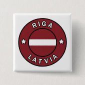 Riga Letland Vierkante Button 5,1 Cm (Voorkant)