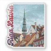 Riga Old Town photo, Latvia souvenir, laptop Sticker (Voorkant)