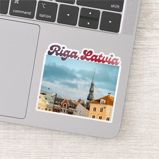 Riga Old Town photo, souvenir from Latvia Sticker (Detail)