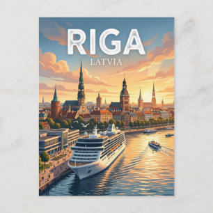 Riga Passagiershaven Cruise Terminal Letland Briefkaart