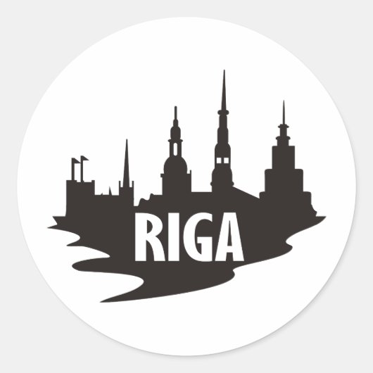 Riga Ronde Sticker (Voorkant)