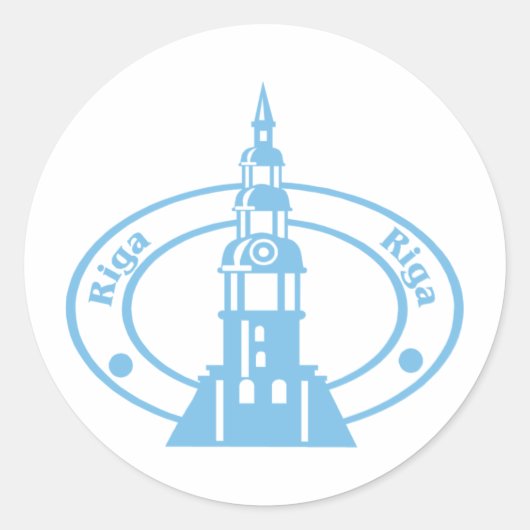 Riga Ronde Sticker (Voorkant)