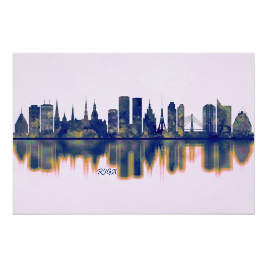 Riga Skyline Perfect Poster (Voorkant)