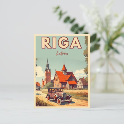 Riga Stad, Letland Baltische cultuur  geschenken Briefkaart (Staand voorkant)