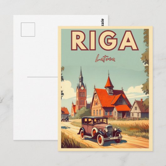 Riga Stad, Letland Baltische cultuur geschenken Briefkaart (Voorkant / Achterkant)