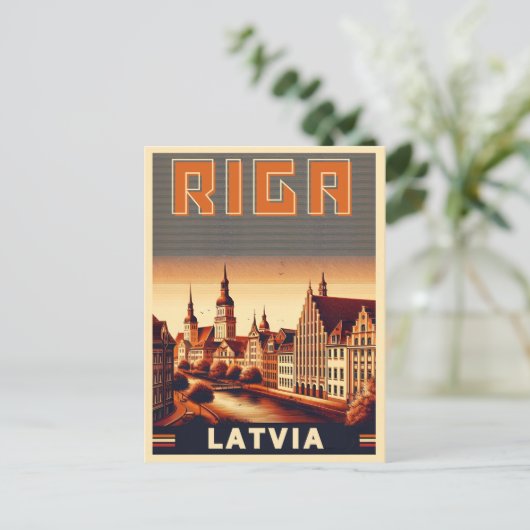 Riga Stad, Letland Baltische cultuur geschenken Briefkaart (Staand voorkant)