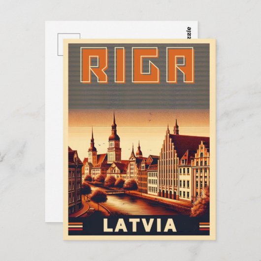 Riga Stad, Letland Baltische cultuur  geschenken Briefkaart (Voorkant / Achterkant)