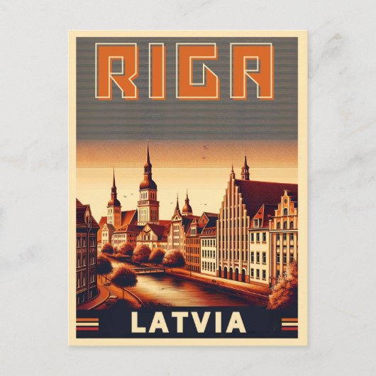 Riga Stad, Letland Baltische cultuur  geschenken Briefkaart (Voorkant)