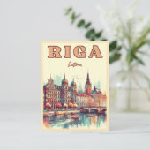 Riga Stad, Letland Baltische cultuur  geschenken Briefkaart (Staand voorkant)