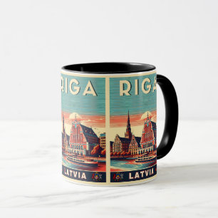 Riga Stad, Letland Baltische cultuur geschenken Mok