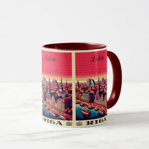 Riga Stad, Letland Baltische cultuur geschenken Mok