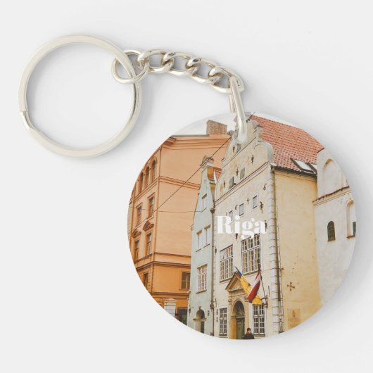 Riga stadsgezicht flexibele foto magneet sleutelhanger (Voorkant)