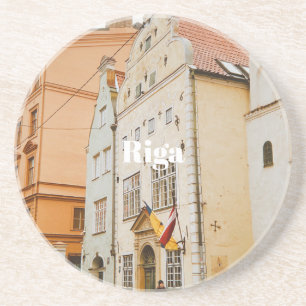 Riga stadsgezicht flexibele foto magneet zandsteen onderzetter
