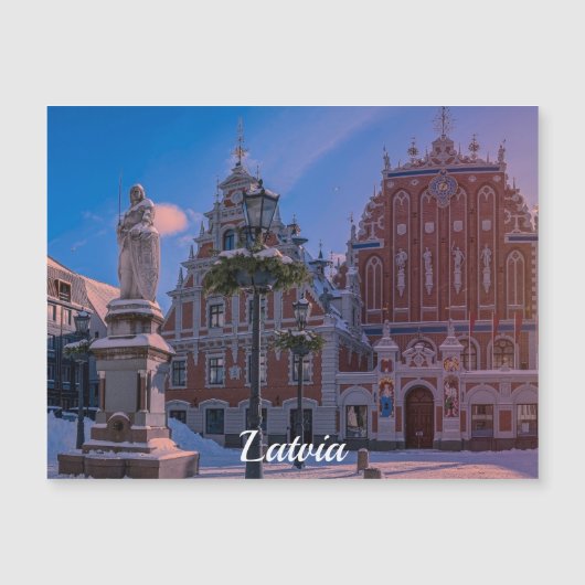 Riga Town Hall Square in de winter (Voorkant)