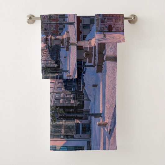 Riga Town Hall Square in de winter Bad Handdoek (Insitu)