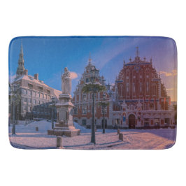 Riga Town Hall Square in de winter Badmat