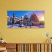 Riga Town Hall Square in de winter Canvas Afdruk (Insitu (Woonkamer))