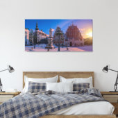 Riga Town Hall Square in de winter Canvas Afdruk (Insitu (Slaapkamer))