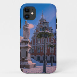 Riga Town Hall Square in de winter Case-Mate iPhone Case