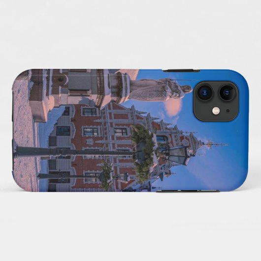Riga Town Hall Square in de winter Case-Mate iPhone Case (Achterkant (horizontaal))