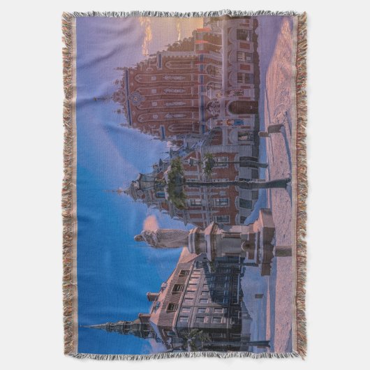 Riga Town Hall Square in de winter Deken (Voorkant Verticaal)