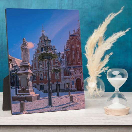 Riga Town Hall Square in de winter Fotoplaat (Zijkant)