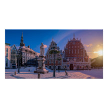 Riga Town Hall Square in de winter
