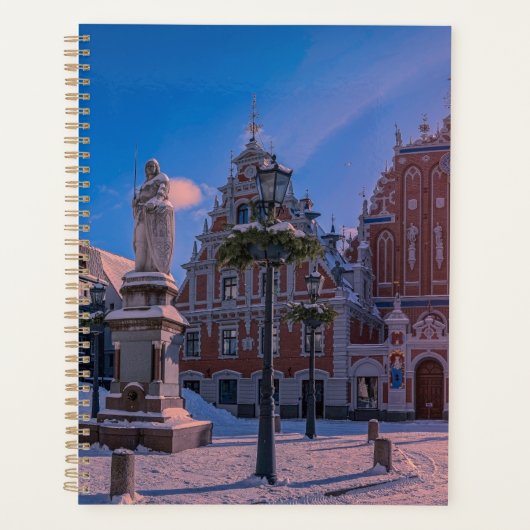 Riga Town Hall Square in de winter Planner (Voorkant)
