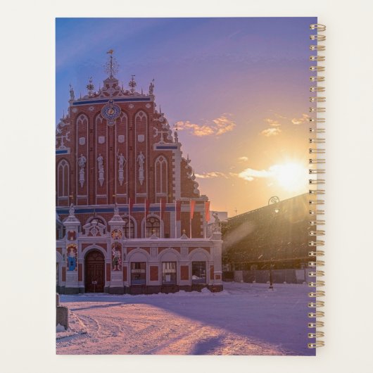Riga Town Hall Square in de winter Planner (Achterkant)