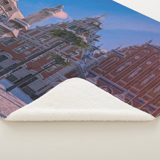 Riga Town Hall Square in de winter Sherpa Deken (3/4)