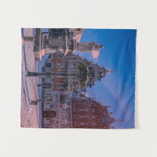 Riga Town Hall Square in de winter Wandkleed (Voorkant (horizontaal))
