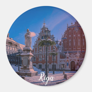 Riga Town Hall Square op winterplein Magneet