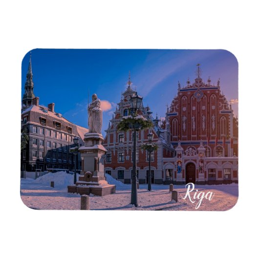Riga Town Hall Square op winterplein Magneet (Horizontaal)