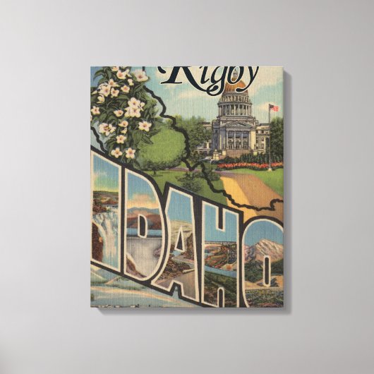 Rigby, IdahoLarge Letter ScenesRigby, ID Canvas Afdruk (Voorkant)