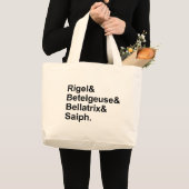 Rigel Betelgeuse Bellatrix Saiph | Sterren Orion Grote Tote Bag (Voorkant (product))