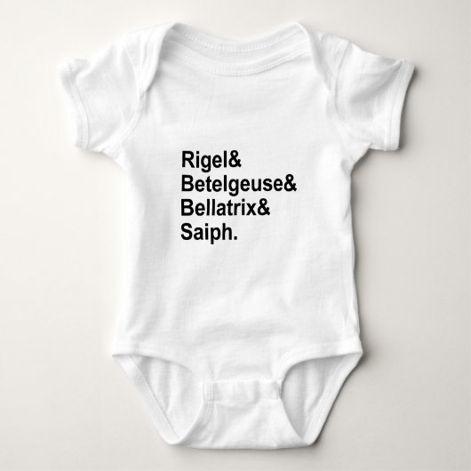 Rigel Betelgeuse Bellatrix Saiph | Sterren van Ori Romper (Voorkant)