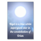 Rigel Kaart (Achterkant)