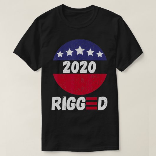 Rigged 2020 Voter Suppression Fraud Liberal Logo T-shirt (Design voorkant)