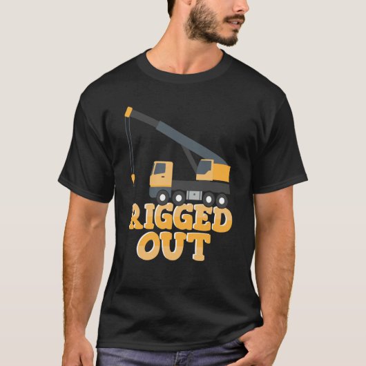 Rigged out Crane Operator Construction Worker T-shirt (Voorkant)